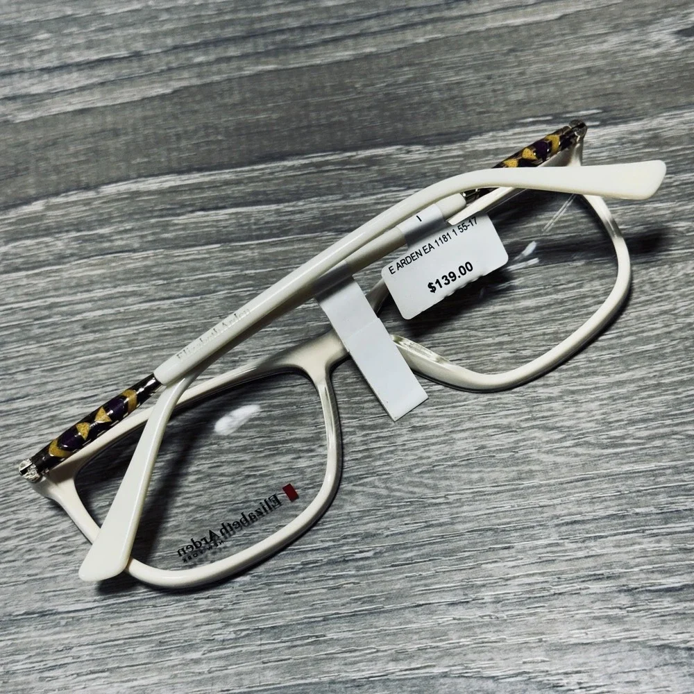 Elizabeth Arden EA 1181 55-17 Eyeglass Frames Womens Beige Argyle‎ Square 140